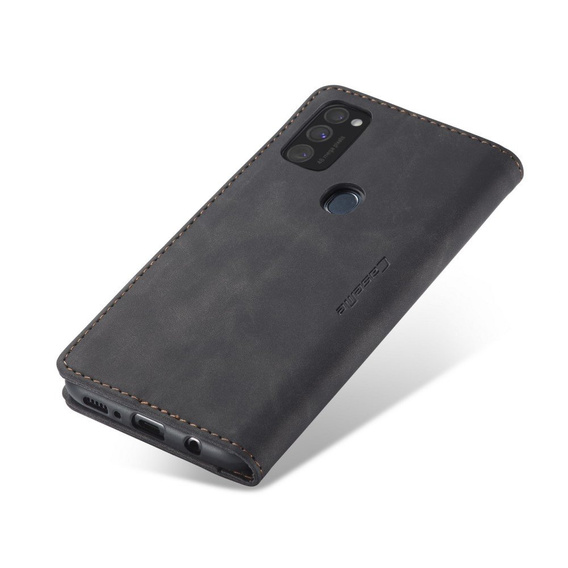 Pouzdro CASEME pro Samsung Galaxy M21, Leather Wallet Case, černé