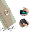 Flipové pouzdro Wallet Zipper Pocket pro Samsung Galaxy A56 5G, Wallet Zipper Pocket, se zrcátkem, zelené