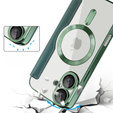 Klopové pouzdro pro iPhone 16, RFID Wallet MagSafe CamShield, zelené