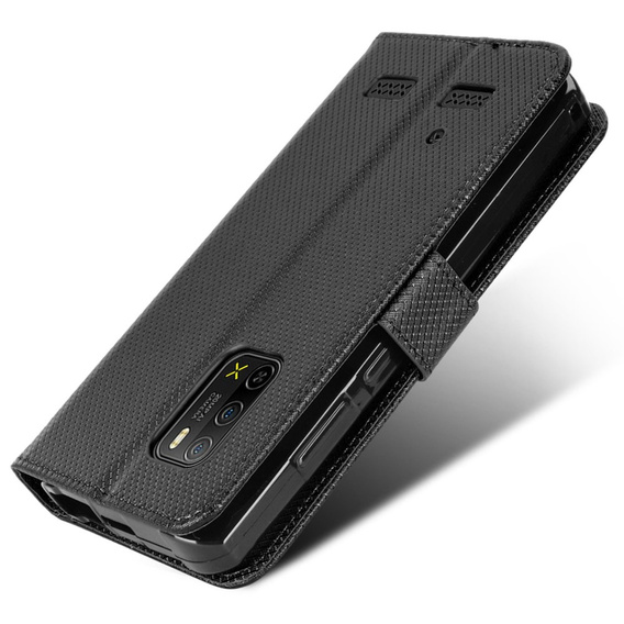 Klopové pouzdro pro Ulefone Armor X10 / X10 Pro, Wallet Smart Magnet Case, černé