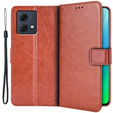 Klopové pouzdro pro Motorola Moto G84 5G, Crazy Horse Wallet, hnědé
