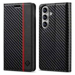 Pouzdro s klopou LC.IMEEKE Carbon pro Samsung Galaxy A57 5G, černé