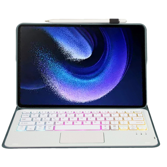 Pouzdro + klávesnice Xiaomi Pad 6 / 6 Pro, with touchpad, zelené