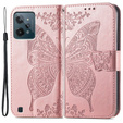 Klopové pouzdro pro Realme C31, Butterfly, růžové