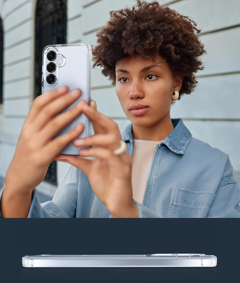 Pouzdro pro Samsung Galaxy S25+ Plus, Fusion Hybrid, pro MagSafe, průhledné + sklo na displej