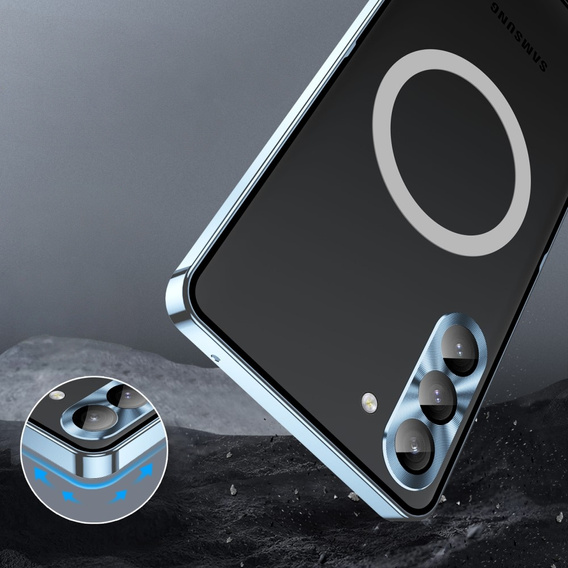 Ochranné pouzdro na fotoaparát pro Samsung Galaxy S24+ Plus, CamShield MagSafe, transparentní / modré