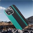 Pouzdro pro iPhone 15 Pro, Carbon Fiber MagSafe, černá / modrá