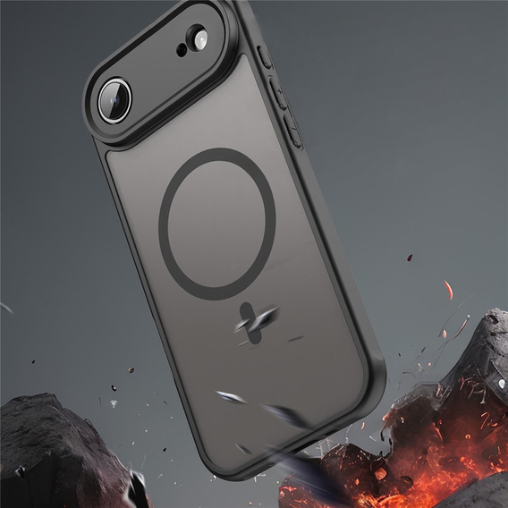 Matné pouzdro pro iPhone Air, pro MagSafe, s ochranou fotoaparátu, matně černé