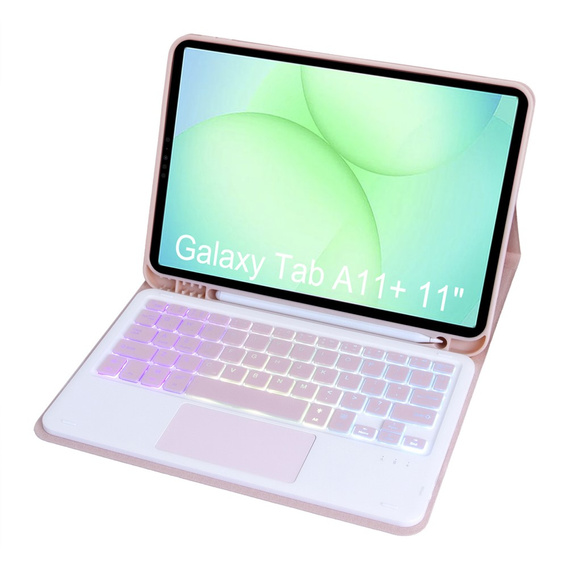 Pouzdro s podsvícenou klávesnicí Bluetooth a touchpadem pro Samsung Galaxy Tab A11+