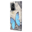 Klopové pouzdro pro Xiaomi Redmi Note 12S, Wallet Butterfly, modré