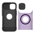 Etui ERBORD MagSafe Cam Slider, fialové + sklo na displej pro iPhone 13 / iPhone 14