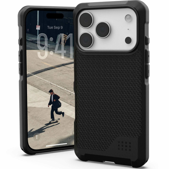 Pouzdro Urban Armor Gear pro iPhone 17 Pro Max, Metropolis LT MagSafe Kevlar, Kevlar Black