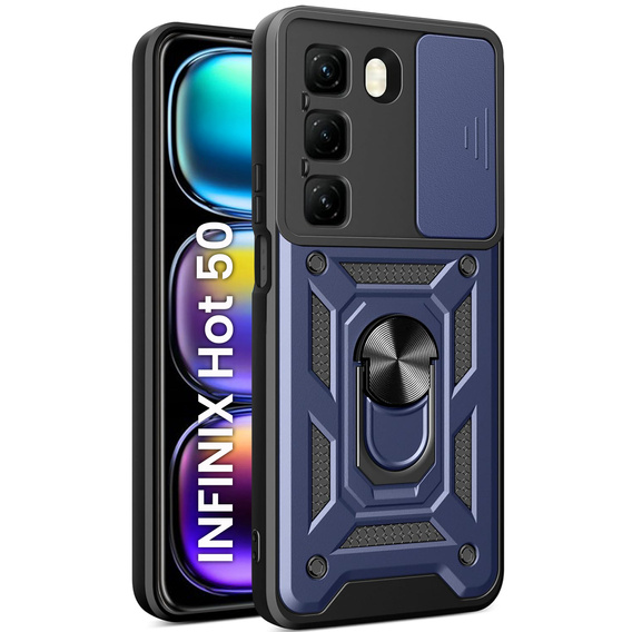 Pouzdro pro Infinix Hot 50 4G, CamShield Slide, modré