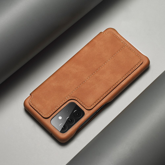 Klopové pouzdro pro Samsung Galaxy A52 5G / 4G, LC.IMEEKE, hnědé