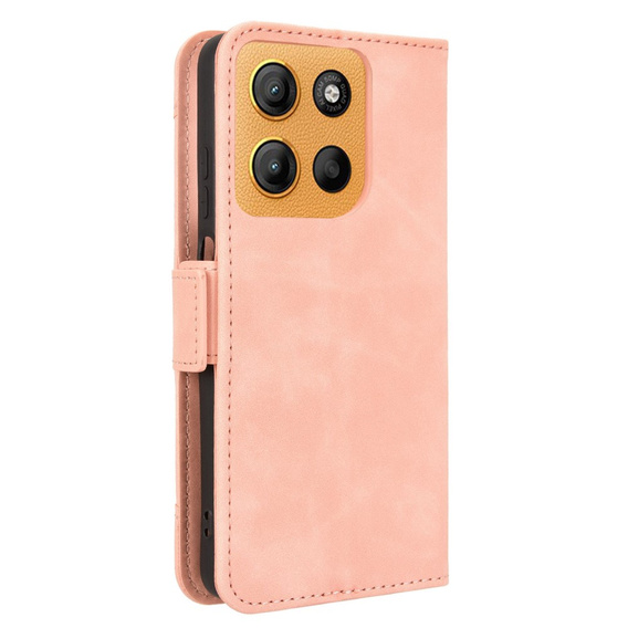 Klopové pouzdro pro Motorola Moto G15 / Motorola Moto G15 Power, Card Slot, růžové