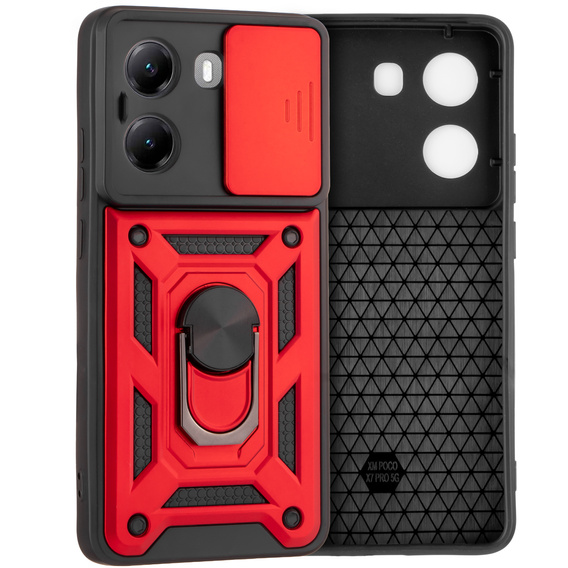 Pouzdro pro Xiaomi Poco X7 Pro 5G, CamShield Slide, červené