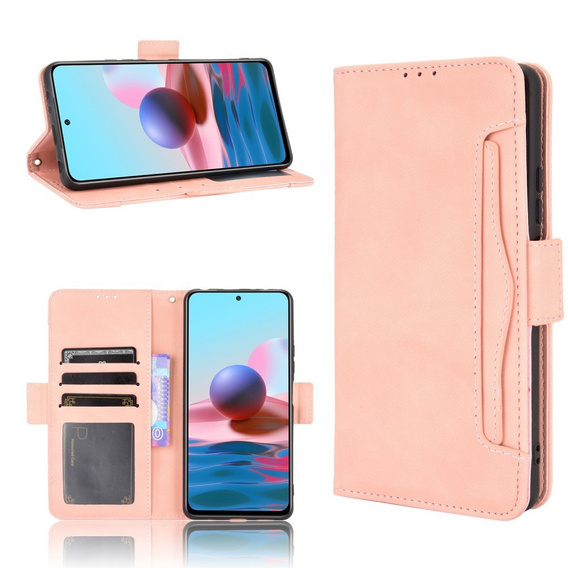 Klopové pouzdro pro Xiaomi Redmi Note 10 Pro, Card Slot, růžové