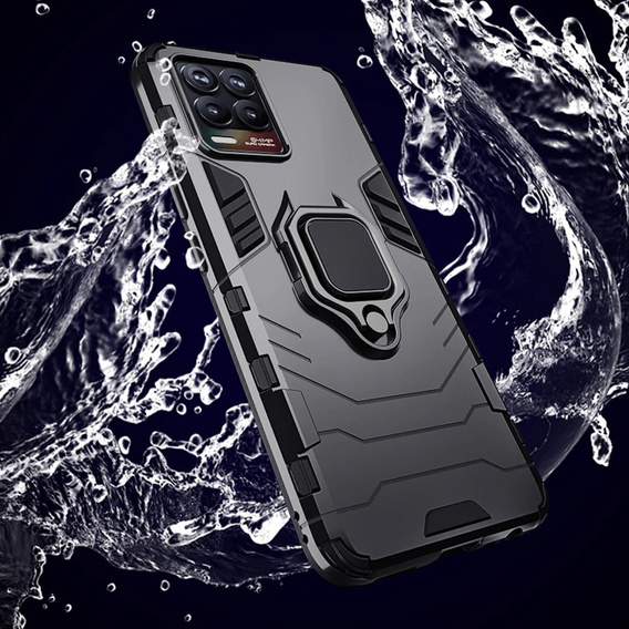 Pouzdro pro Realme 8 / 8 Pro, Kickstand Ring, černé