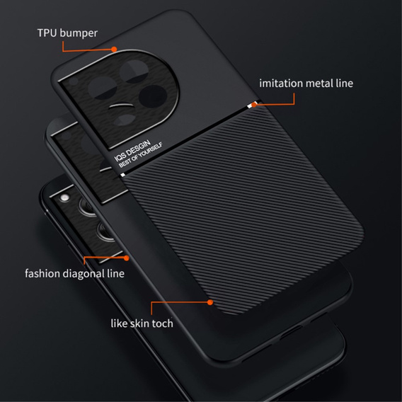 Pouzdro pro OnePlus 12 5G, s magnetickým úchytem, černé