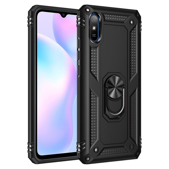 Pancéřové pouzdro pro Xiaomi Redmi 9A, Nox Case Ring, černé