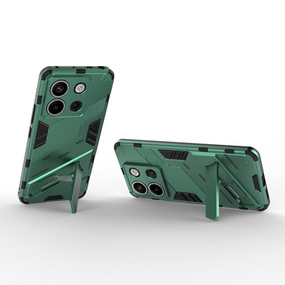 Pouzdro pro Xiaomi Redmi Note 13 Pro 5G, Military kickstand, zelené