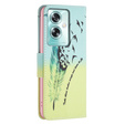 Klopové pouzdro pro Oppo A79 5G, Wallet, feather, modré