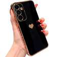 Pouzdro pro Samsung Galaxy A55 5G, Electro heart, černé + Full Glue Ceramic Glass