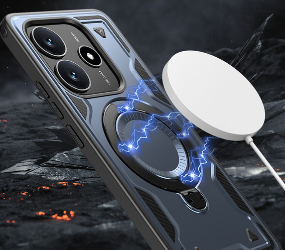 Pouzdro pro Xiaomi Redmi Note 14 5G, Military MagSafe, modré + 9H sklo