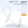 Magnetický kabel pro nabíjení USB-C pro Apple Pencil (2. generace), bílý