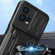 Pancéřové pouzdro pro Motorola Edge 30 Fusion 5G, Camera Slide Card Slot, černé