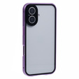 Pouzdro pro iPhone 16, Magnetic Dual Glass, fialové