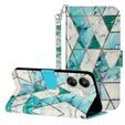 Klopové pouzdro pro Xiaomi Redmi 13C / Poco C65, Wallet, Marble zelené