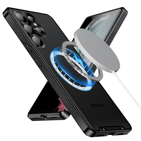 Ochranné pouzdro na fotoaparát pro Samsung Galaxy S23 Ultra, CamShield MagSafe, transparentní / černé