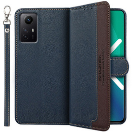 Klopové pouzdro pro Xiaomi Redmi Note 12S 4G, KHAZNEH RFID, modré / hnědé