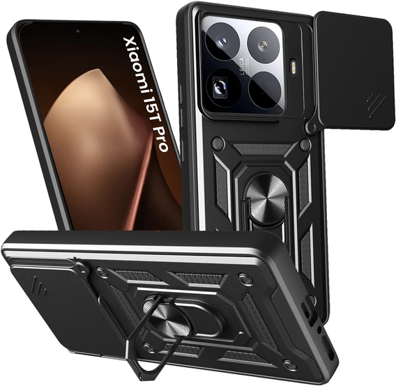 Pancéřové pouzdro CamShield Slide s krytem fotoaparátu a kroužkem pro Xiaomi 15T Pro