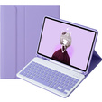 Pouzdro s bluetooth klávesnicí pro iPad 11" 2025 A16 (11 gen.) / iPad 10.9" 2022 (10 gen.), fialové