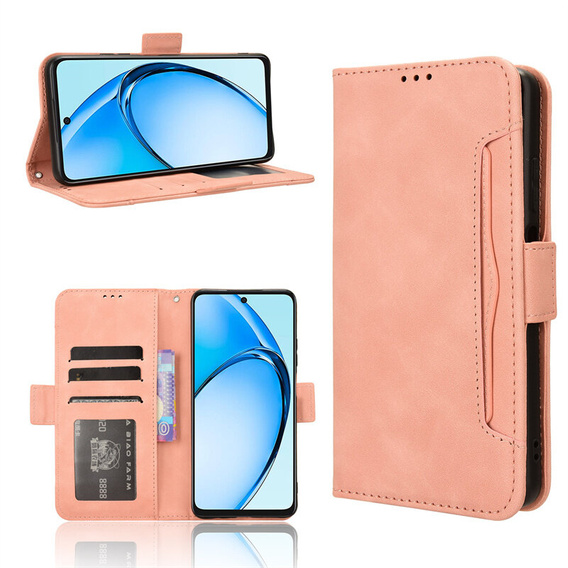 Klopové pouzdro pro Oppo A60, Card Slot, růžové