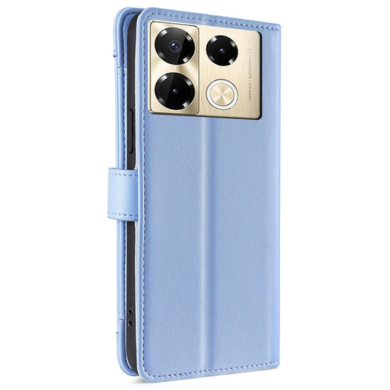 Klopové pouzdro pro Infinix Note 40 Pro, Wallet Zipper Pocket, modré