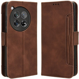Klopové pouzdro pro OnePlus 12 5G, Card Slot, hnědé
