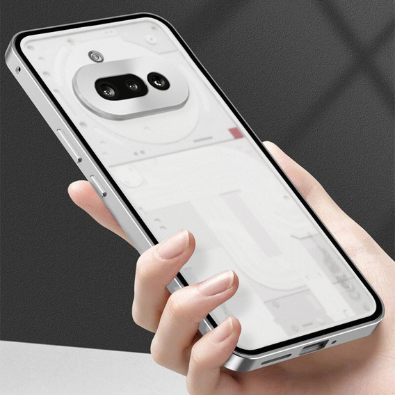 Pouzdro pro Nothing Phone 3A, Frame Case, stříbrné