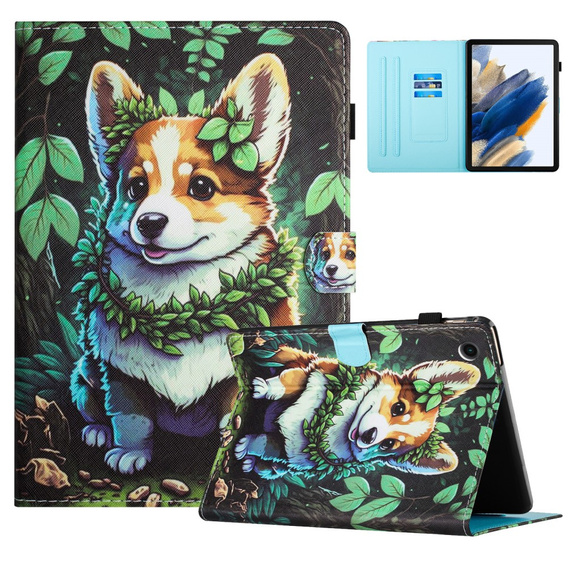 Pouzdro pro Lenovo Tab M10 Plus TB-X606F, s klopou, corgi dog