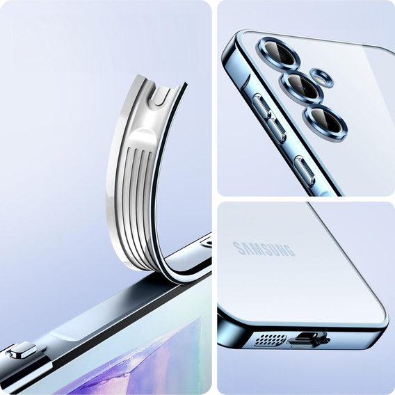 Pouzdro pro Samsung Galaxy A15 4G/5G, Electro MagSafe, modré + sklo na displej