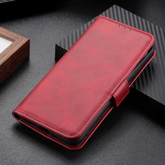 Klopové pouzdro pro Motorola Moto E13, Wallet, červené