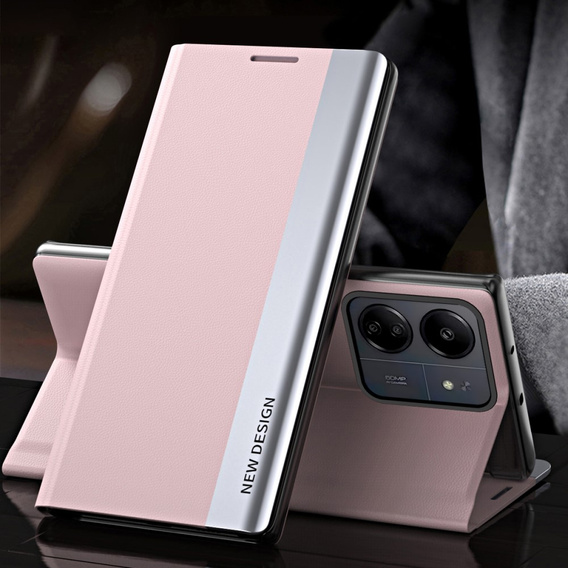 Klopové pouzdro pro Xiaomi Redmi 13C / Poco C65, Side Magnetic, růžové