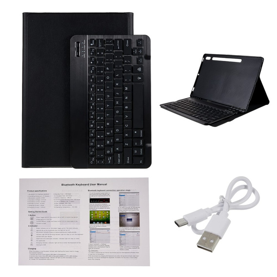 Pouzdro + klávesnice Galaxy Tab S7+ Plus / S8+ Plus /S7 FE T730 T733, Pen Slot, černé