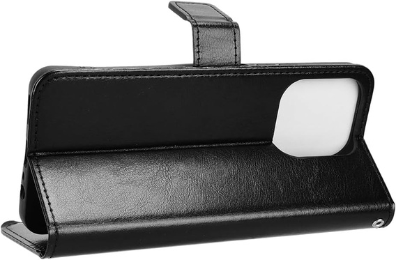 Klopové pouzdro pro Realme Note 70T 4G, Crazy Horse Wallet, černé