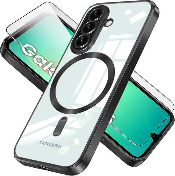 Pouzdro pro Samsung Galaxy A26, Electro MagSafe, černé + sklo na displej