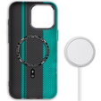 Pouzdro pro iPhone 16 Pro Max, Carbon Fiber MagSafe, černá / modrá