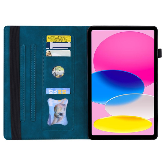 Pouzdro pro iPad 10.9 2022 10 Gen, Classic, s prostorem pro stylus, modré