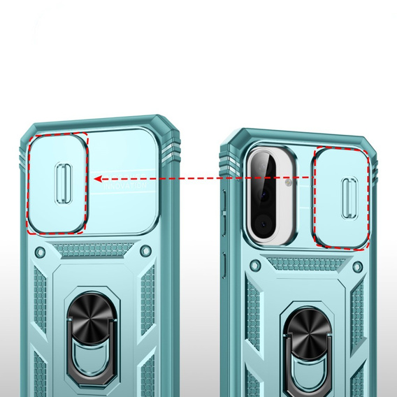 Pouzdro pro Samsung Galaxy A36 5G, KickStand Camera Lens, zelené